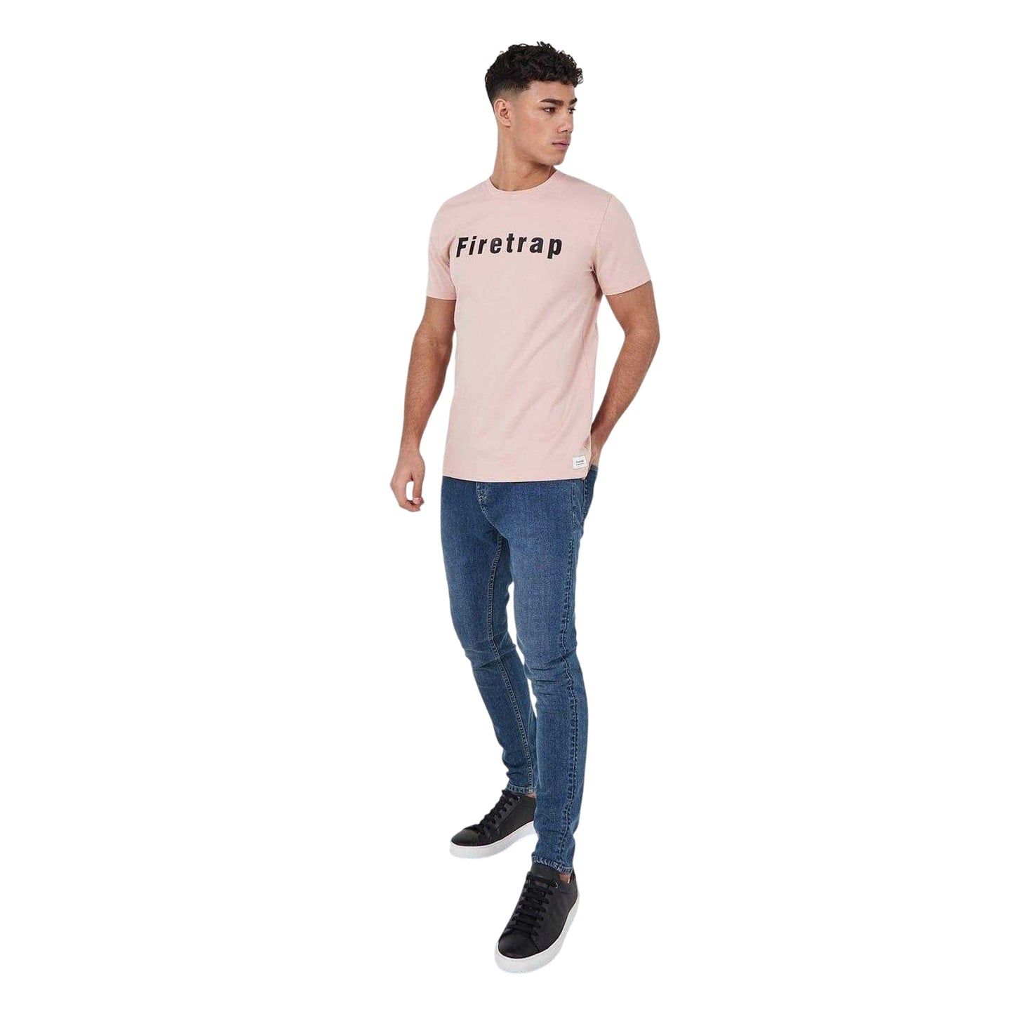 Mid Wash - Lifestyle - Firetrap Mens Logo Super Skinny Jeans