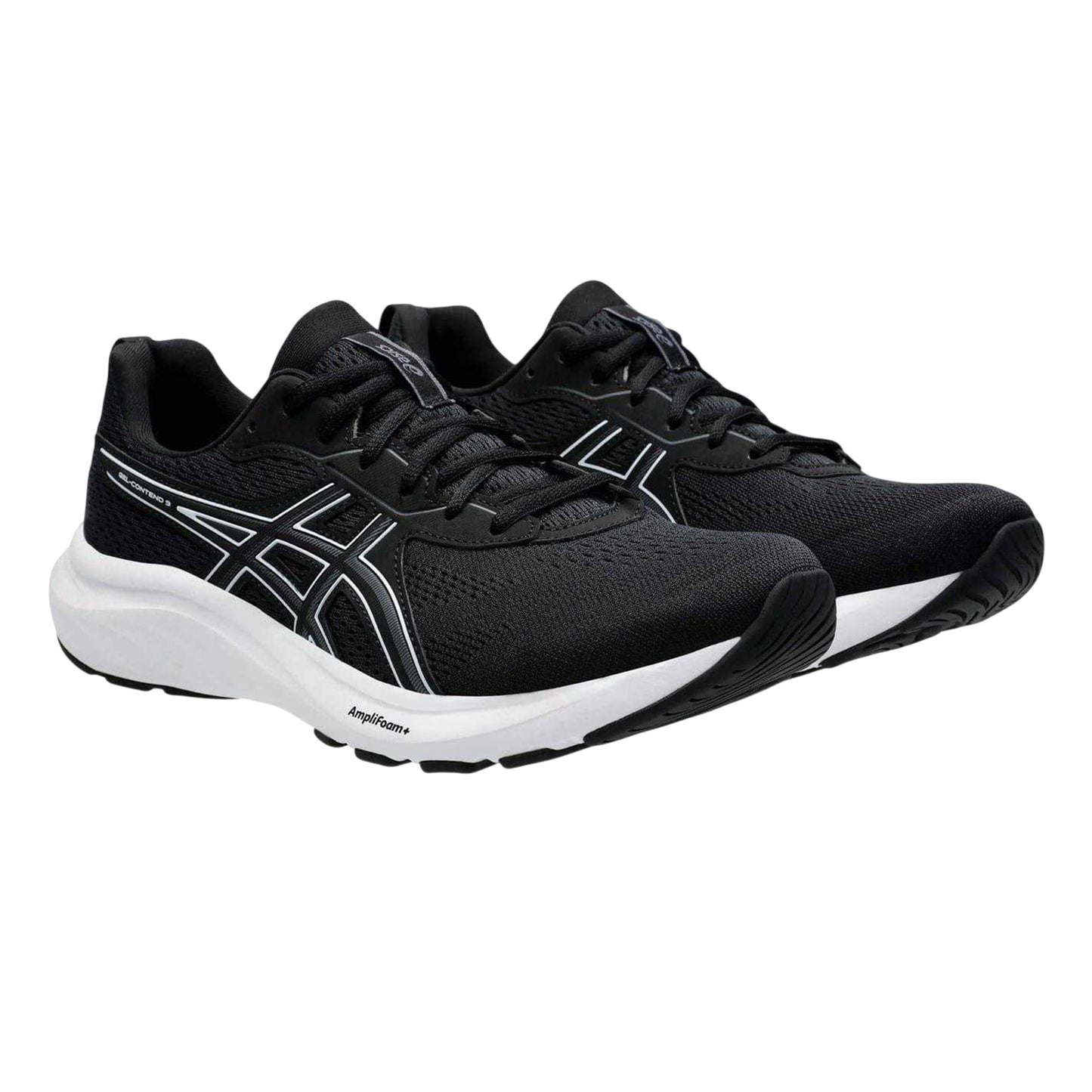 Black-White - Pack Shot - Asics Mens Gel Contend 9 Trainers