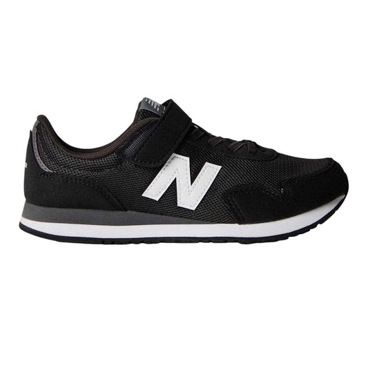 Black-White - Front - New Balance Childrens-Kids 323 Leather Trainers