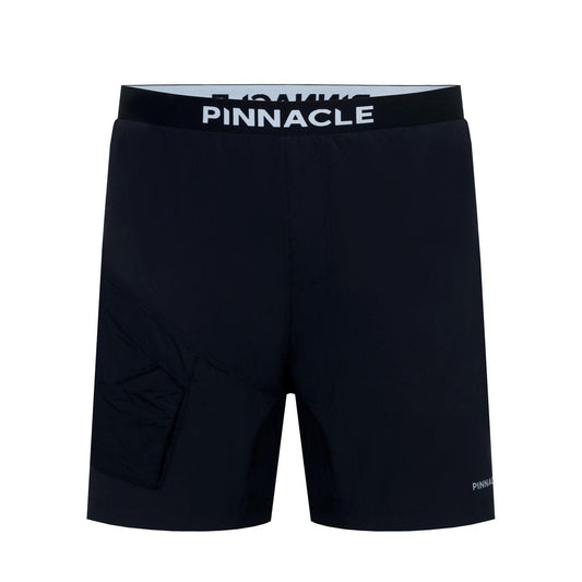Black - Front - Pinnacle Mens 2 in 1 Cycling Shorts
