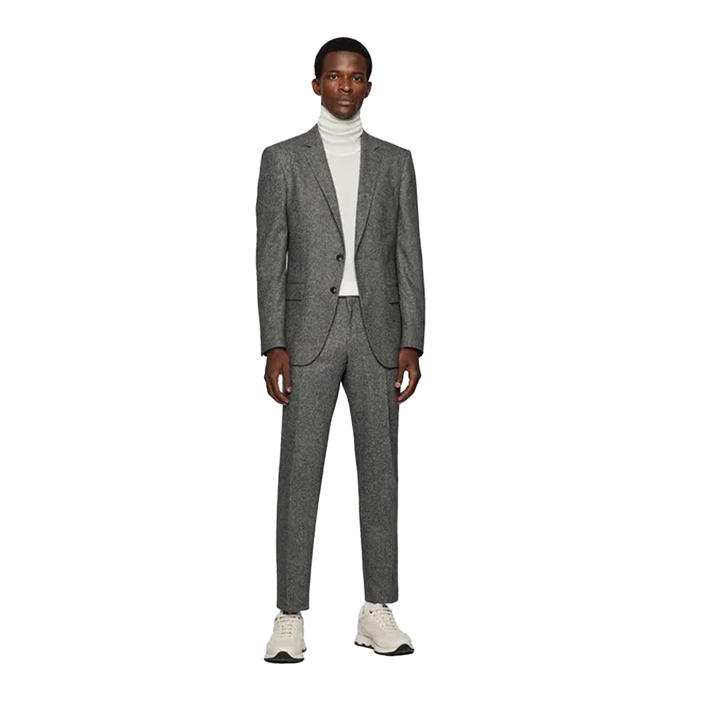 Grey - Side - Boss Mens H-Genius Trousers