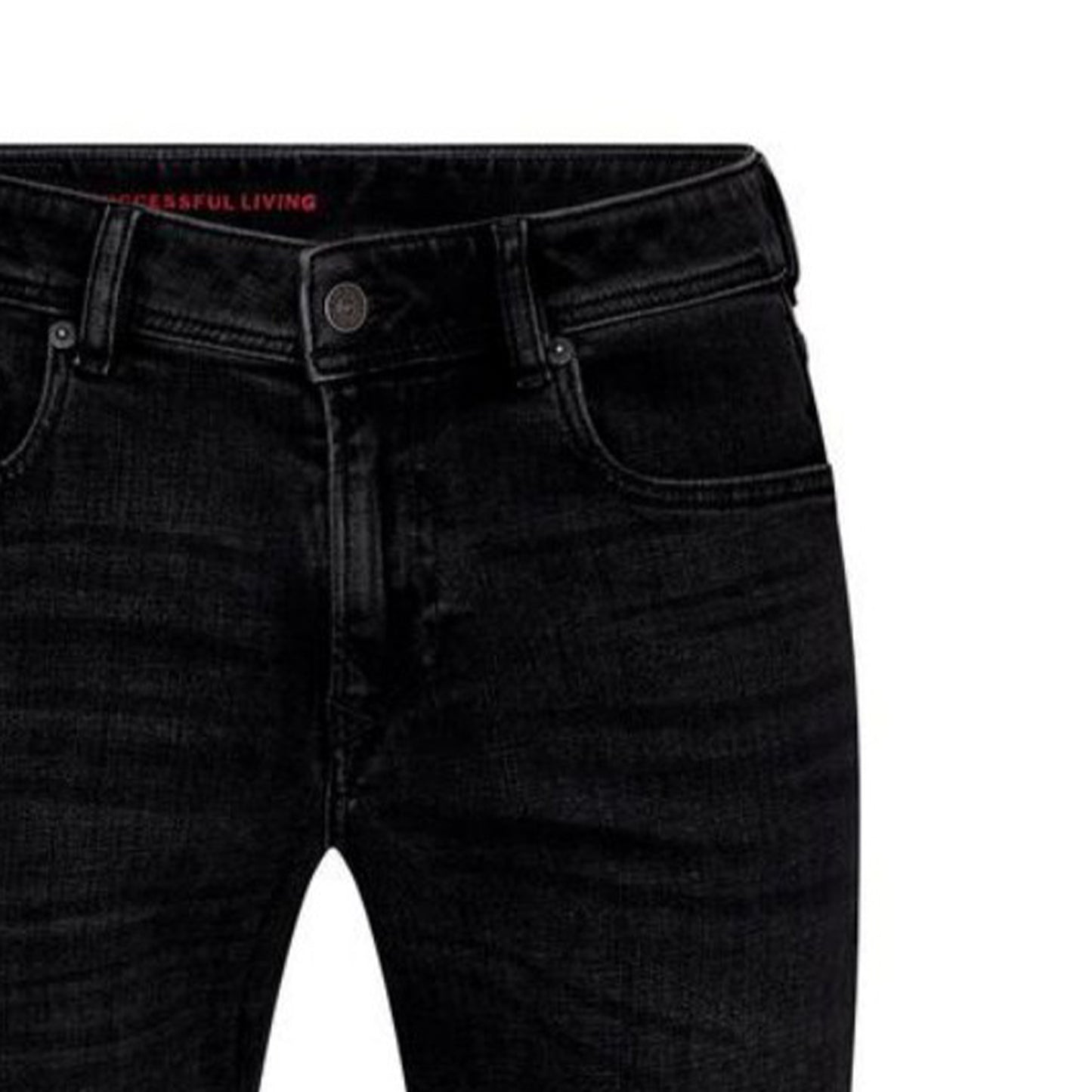 Black-Grey-Denim - Side - Diesel Mens Sleenker Denim Slim Jeans