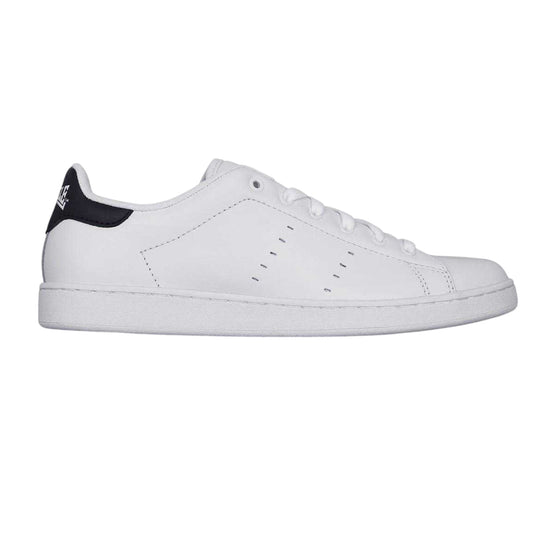 White-Navy - Front - Lonsdale Mens Leyton Leather Trainers