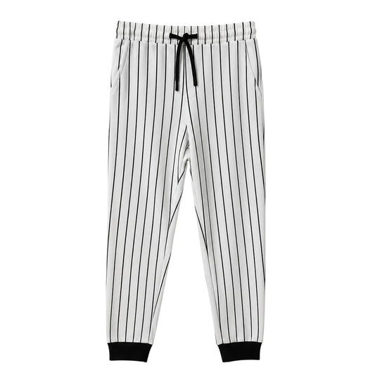 Black-White - Front - Another Influence Unisex Adult Vertical Stripe Joggers