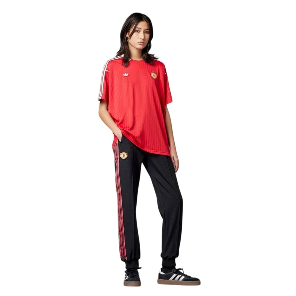Black - Lifestyle - Adidas Womens-Ladies Terrace Icons Manchester United FC Tracksuit Bottoms