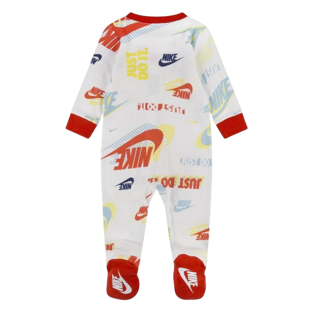 White - Back - Nike Baby Active Joy Logo Long-Sleeved Sleepsuit