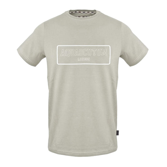 Grey - Front - Aquascutum Mens Logo Cotton T-Shirt
