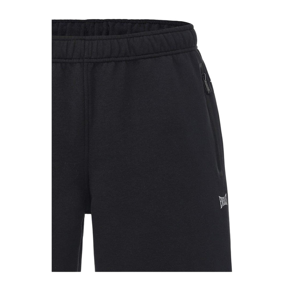 Black - Side - Everlast Mens Fleece Shorts