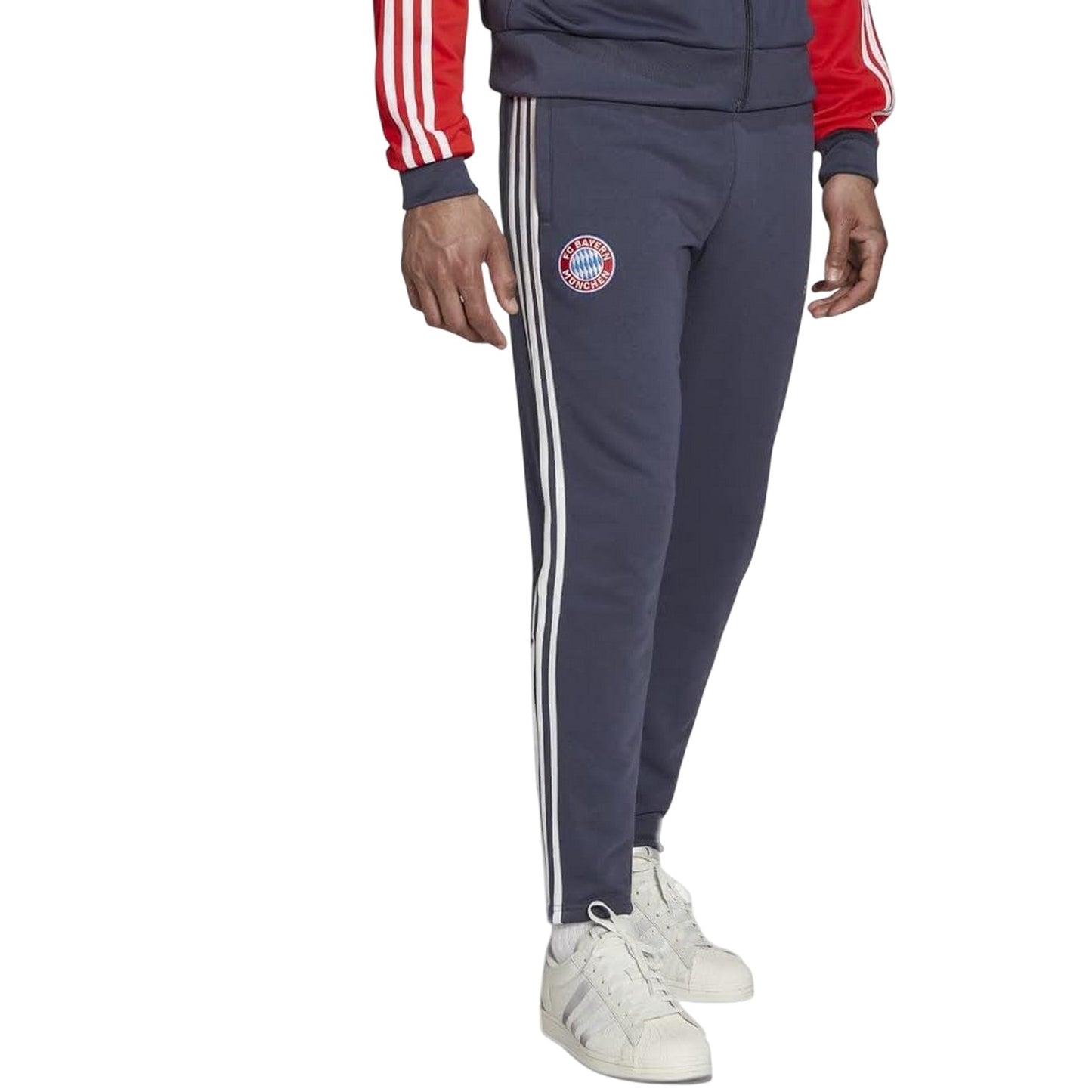 Shadow Blue - Lifestyle - FC Bayern Munich Mens Adidas Tracksuit Bottoms