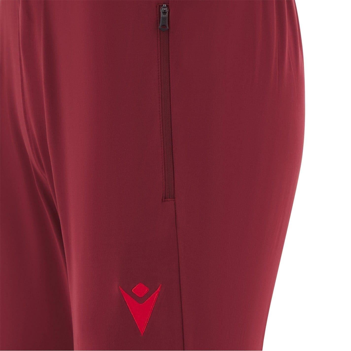 Red - Lifestyle - Wales RU Mens Macron Jogging Bottoms
