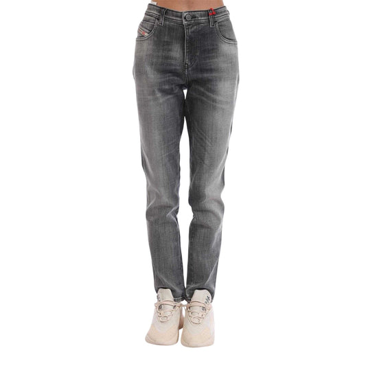 Black-Grey - Front - Diesel Womens-Ladies 2015 Babhila Cotton Skinny Jeans