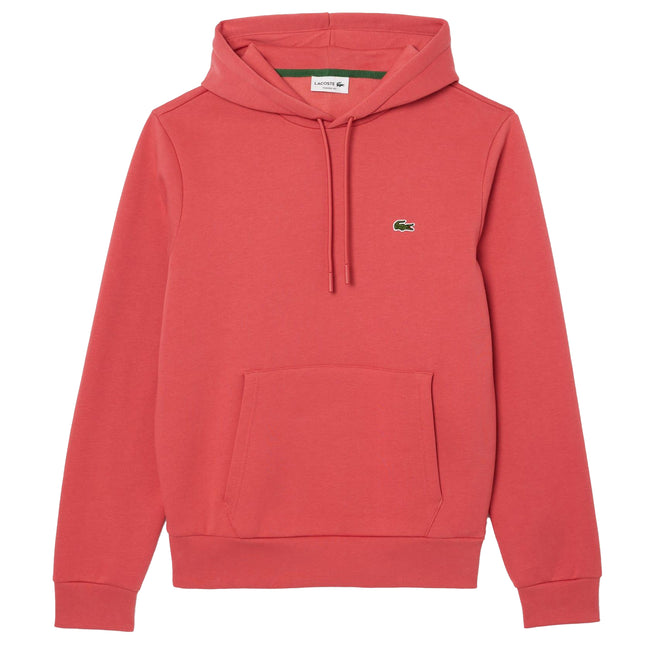 Red - Front - Lacoste Mens Organic Cotton Full Zip Hoodie