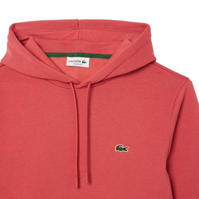 Red - Side - Lacoste Mens Organic Cotton Full Zip Hoodie