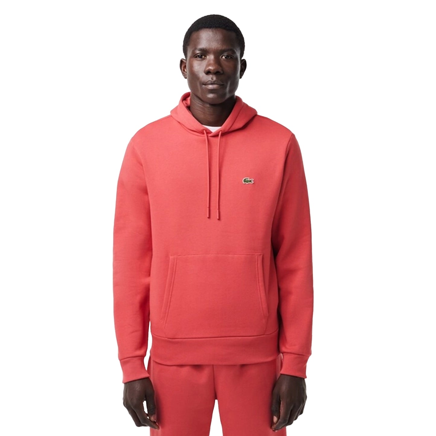 Red - Pack Shot - Lacoste Mens Organic Cotton Full Zip Hoodie