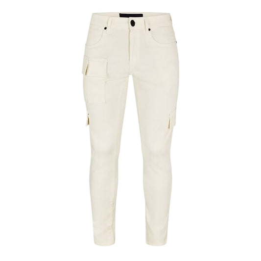 Off White - Front - Criminal Damage Mens Utility Denim Slim Jeans