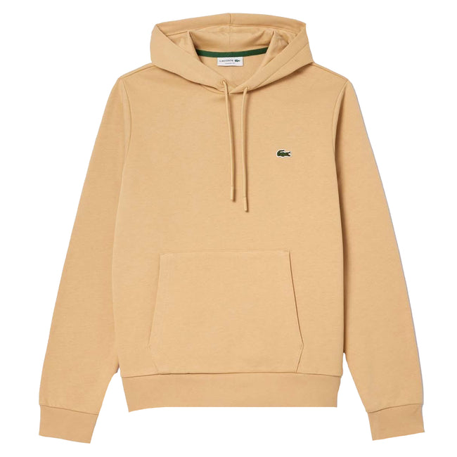 Beige - Front - Lacoste Mens Organic Cotton Full Zip Hoodie