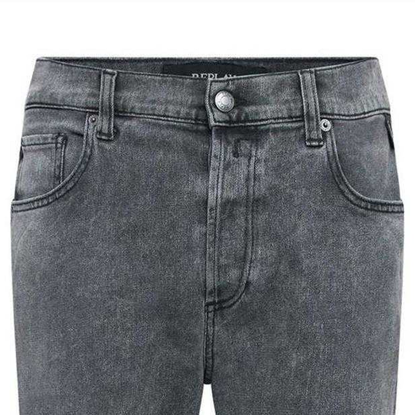 Grey - Side - Replay Mens Maijke Straight Jeans