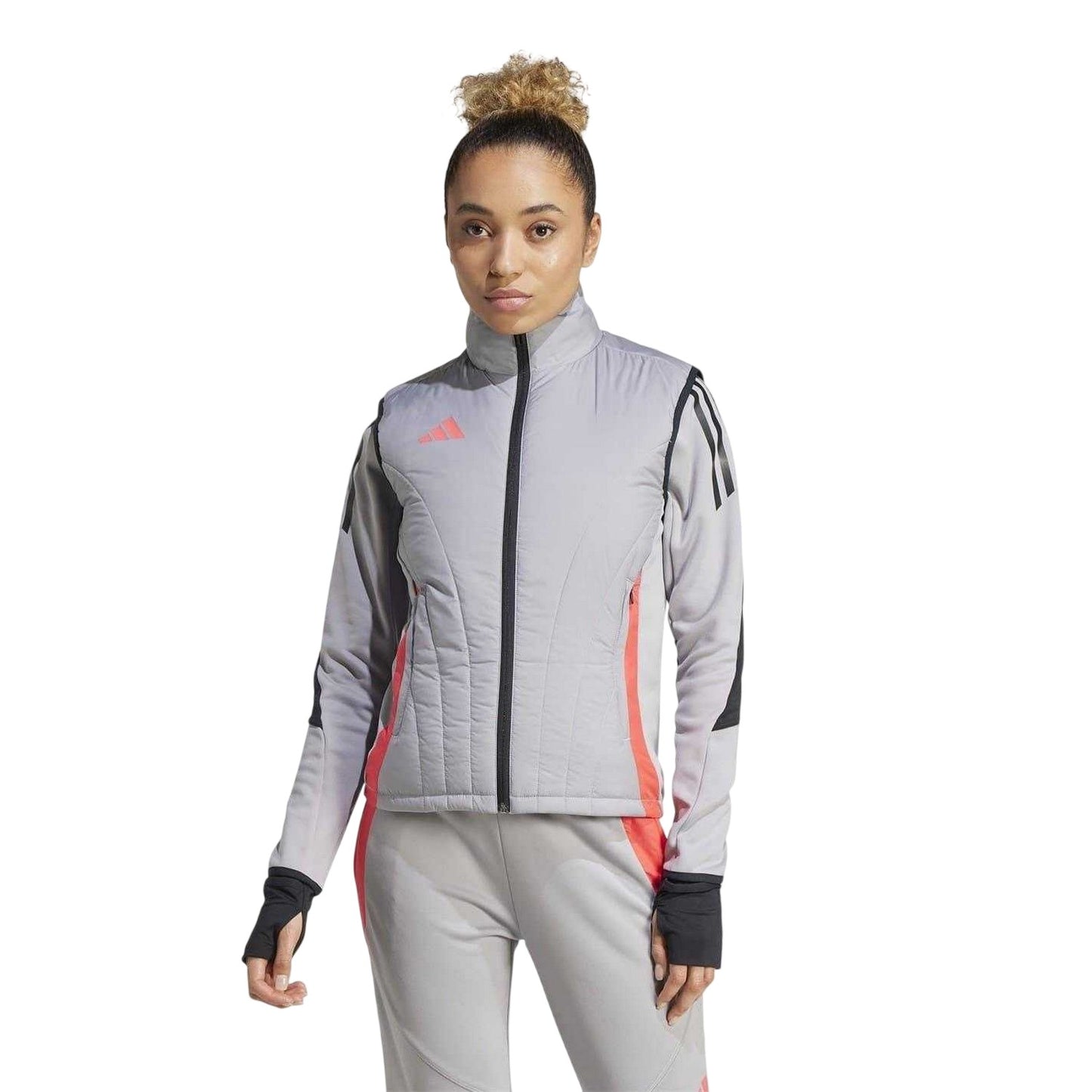 Light Grey-Orange - Lifestyle - Adidas Womens-Ladies Tiro 24 Competition Gilet
