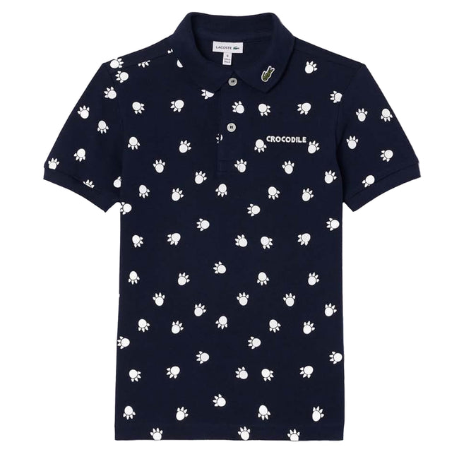 Blue - Front - Lacoste Childrens-Kids Pique Polo Shirt