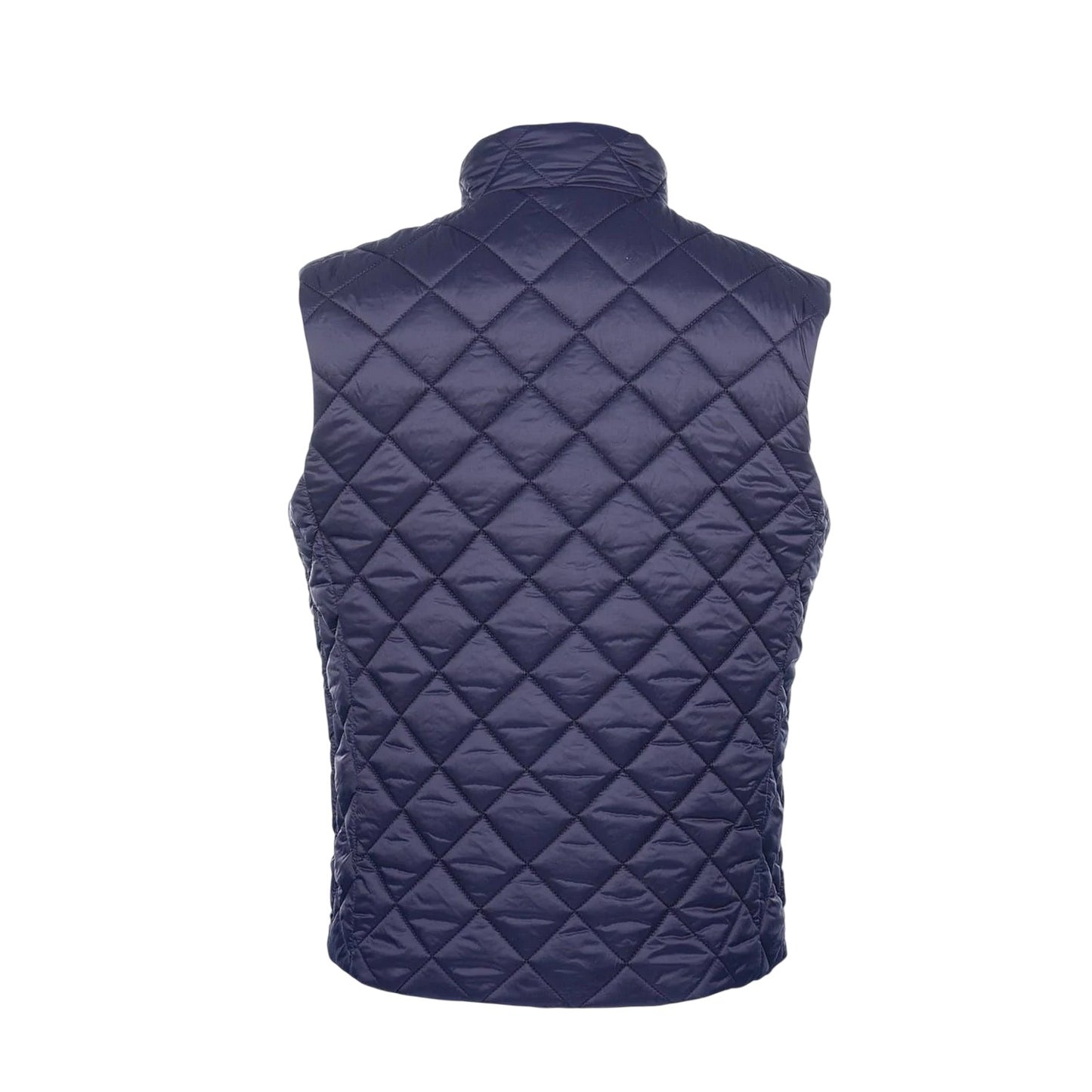 Brown-Navy - Pack Shot - Museum Mens Plain Reversible Sleeveless Gilet