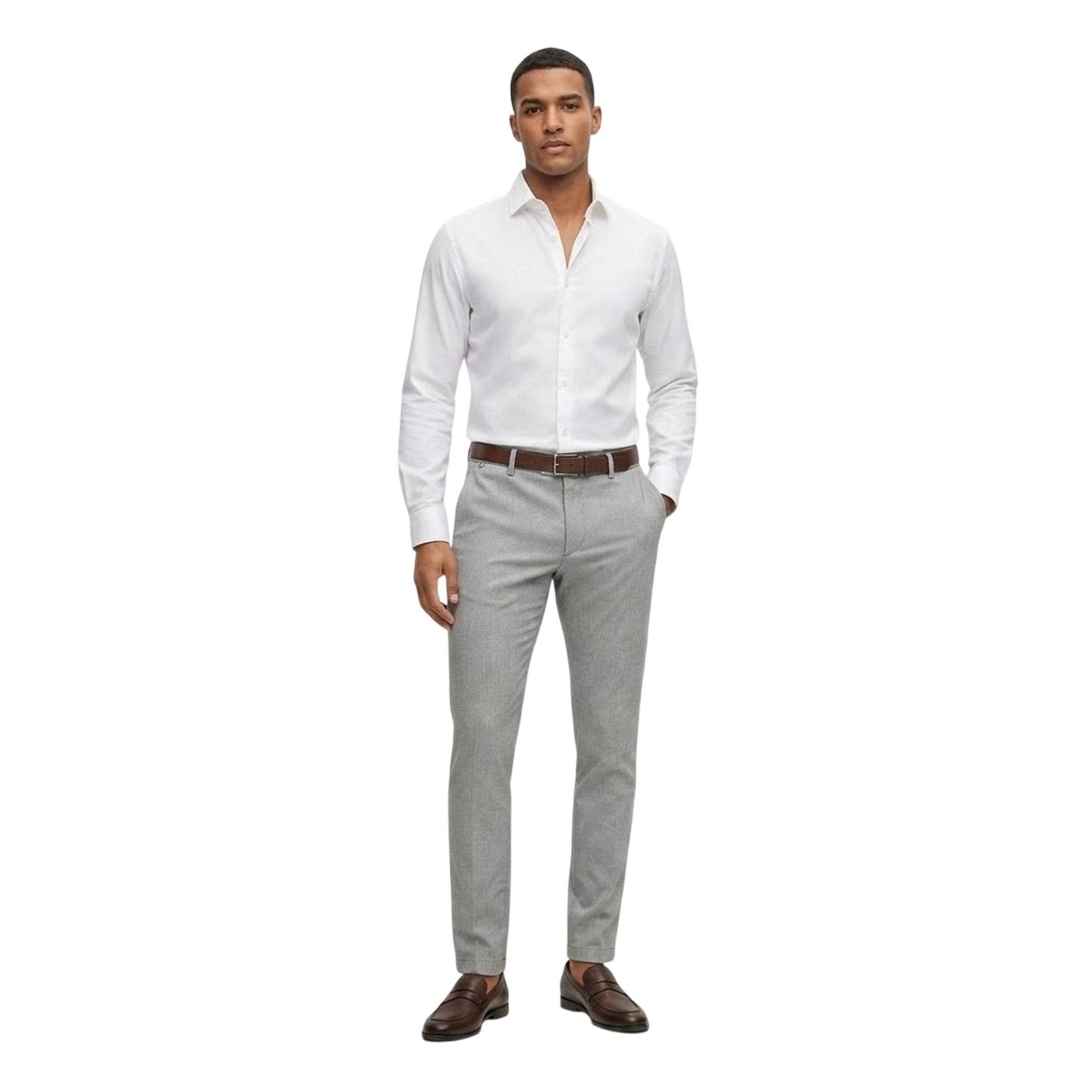 Grey - Lifestyle - Boss Mens Kaito1 Logo Slim Trousers