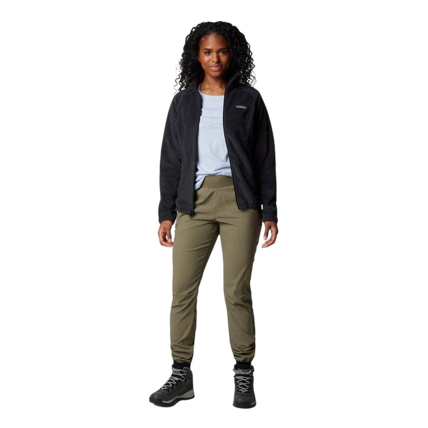 Black - Pack Shot - Columbia Womens-Ladies Benton Full Zip Fleece Jacket