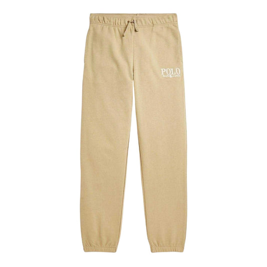 Beige - Front - Ralph Lauren Childrens-Kids Logo Regular Joggers