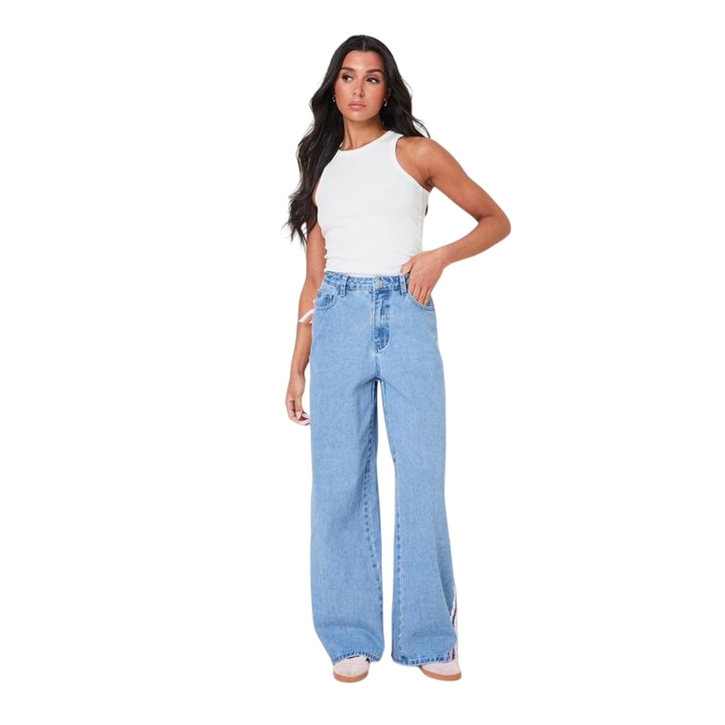 Camel - Pack Shot - I Saw It First Womens-Ladies Bow Jeans