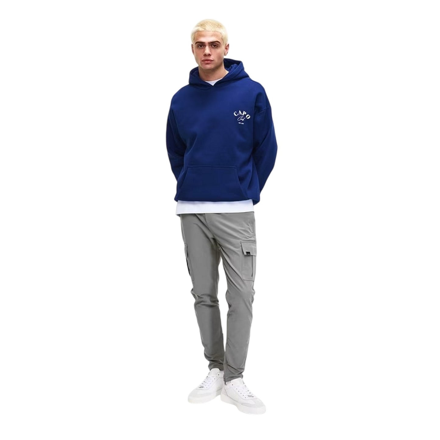 Light Grey - Pack Shot - Capo Mens Cargo Trousers