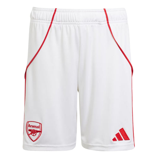 White-Red - Front - Adidas Childrens-Kids 2025 Arsenal FC Home Shorts