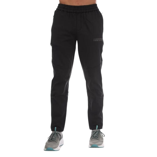 Black - Front - Mercier Mens Plain Regular Tracksuit Bottoms