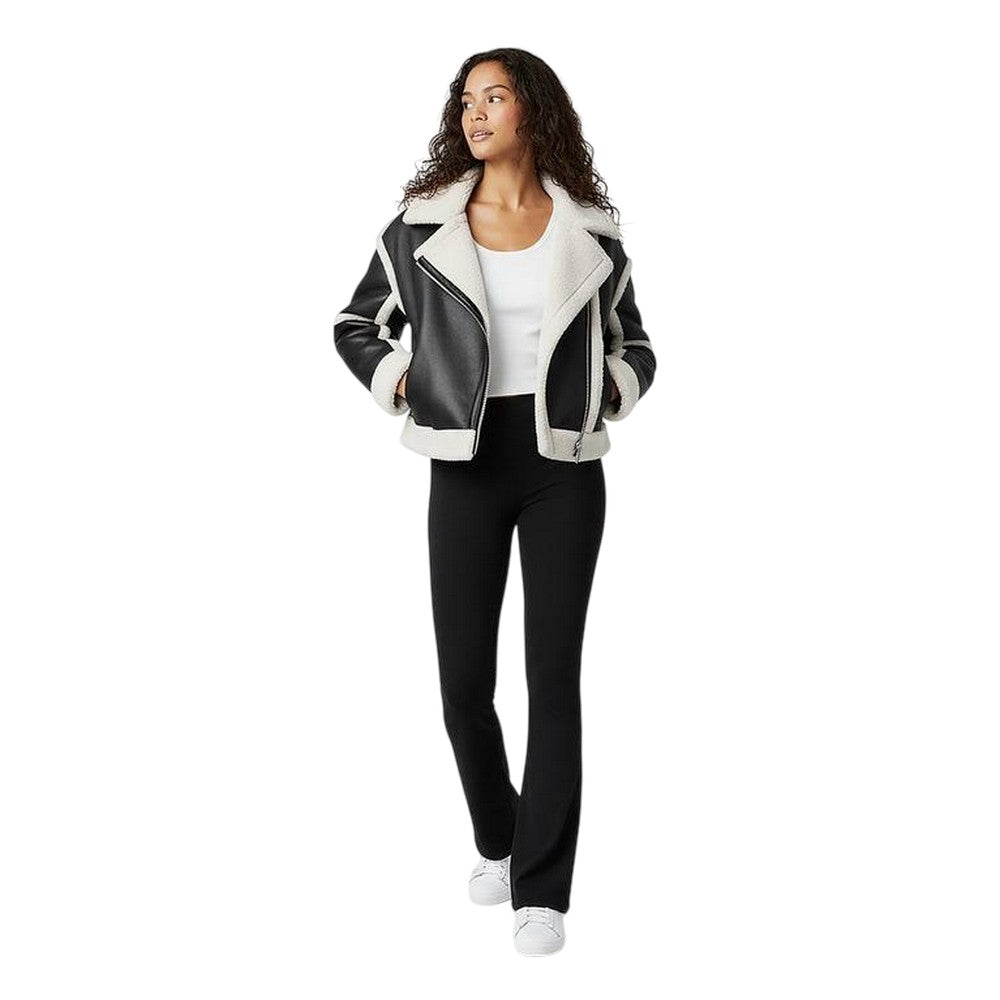Black - Side - Jack Wills Womens-Ladies Borg Trim Relaxed Fit Jacket