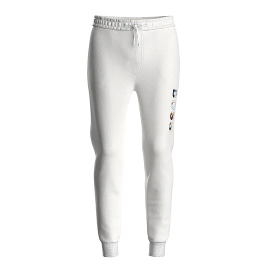 White - Front - Boss Mens SkeDigital Gradient Logo Tracksuit Bottoms