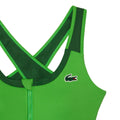 Green - Back - Lacoste Womens-Ladies Colour Block Stretch Zipped Sport Bralette
