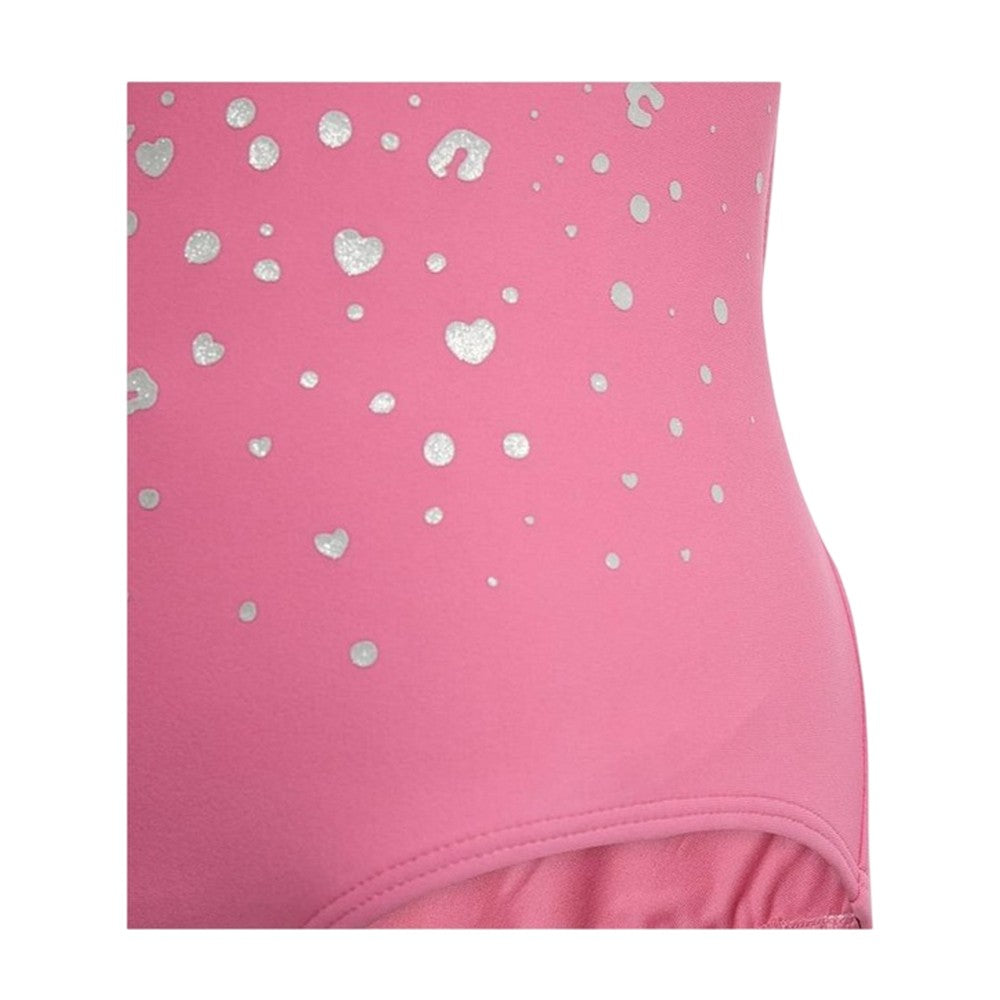 Pink Fusion Print - Side - Adidas Girls Glam Leopard Print One Piece Swimsuit