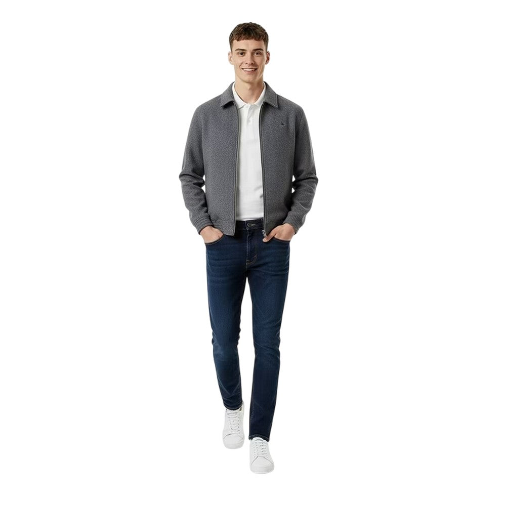 Grey Marl - Side - Jack Wills Mens York Wool Blend Bomber Jacket