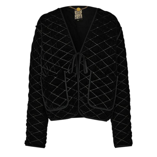 Black - Front - Biba Womens-Ladies Sparkle Velour Jacket