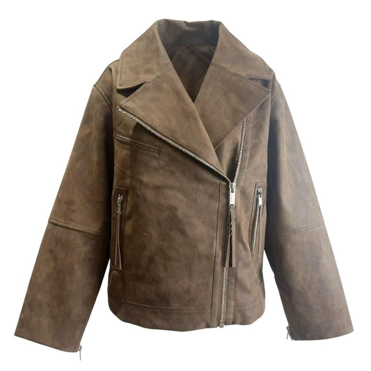 Brown - Front - Kangol Womens-Ladies Pilot Zipped Regular Jacket