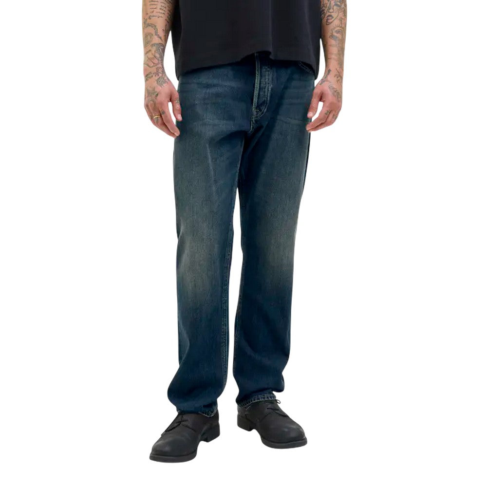 Blue Denim - Side - Jack And Jones Mens Straight Jeans