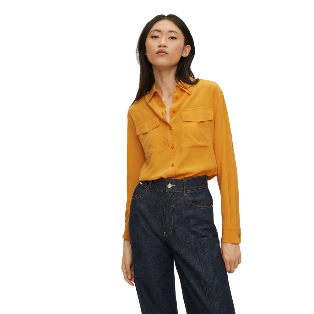 Yellow - Pack Shot - Hugo Boss Womens-Ladies Blouse