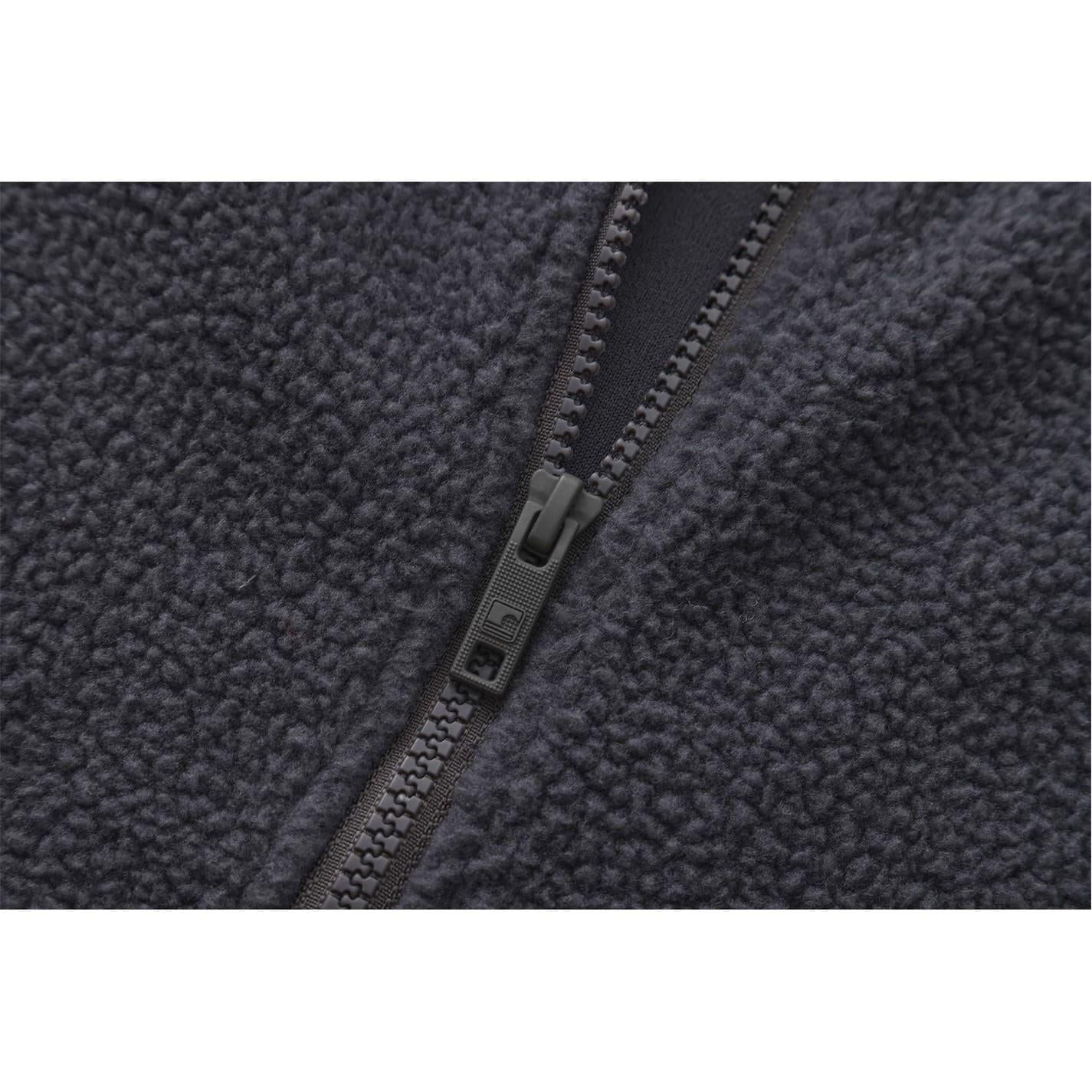 Dark Grey - Side - SoulCal Mens Quilted Fleece Mock Neck Gilet