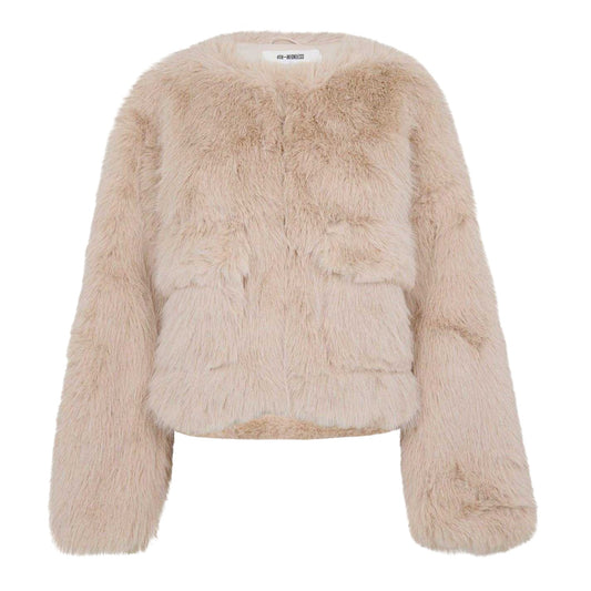 Beige - Front - 4th & Reckless Womens-Ladies Reysha Teddy Fleece Jacket