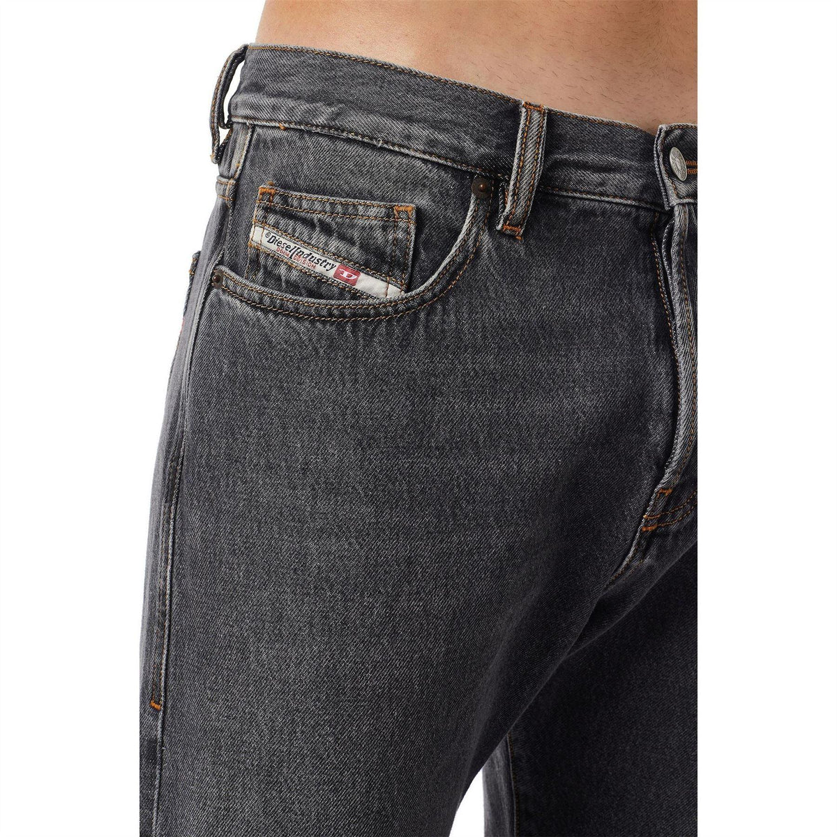 Black - Pack Shot - Diesel Mens Viker Straight Jeans