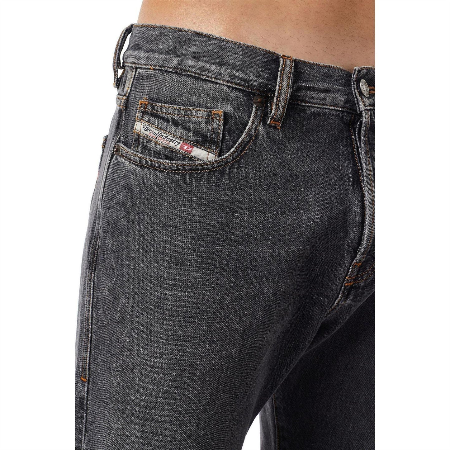 Black - Pack Shot - Diesel Mens Viker Straight Jeans