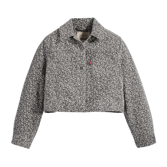 Light Wash - Front - Levis Womens-Ladies Wellthread Floral Denim Jacket