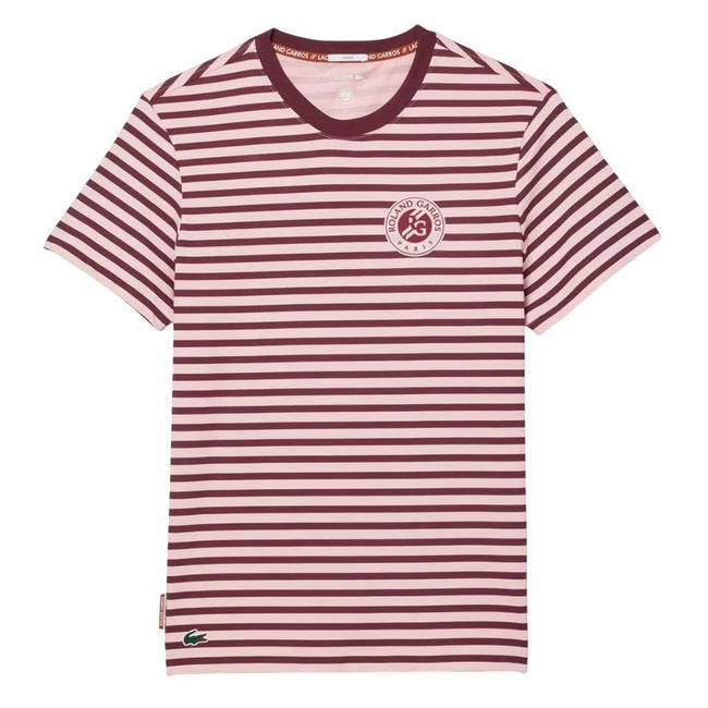 Pink - Front - Lacoste Unisex Adult Roland Garros Edition Ultra Dry T-Shirt