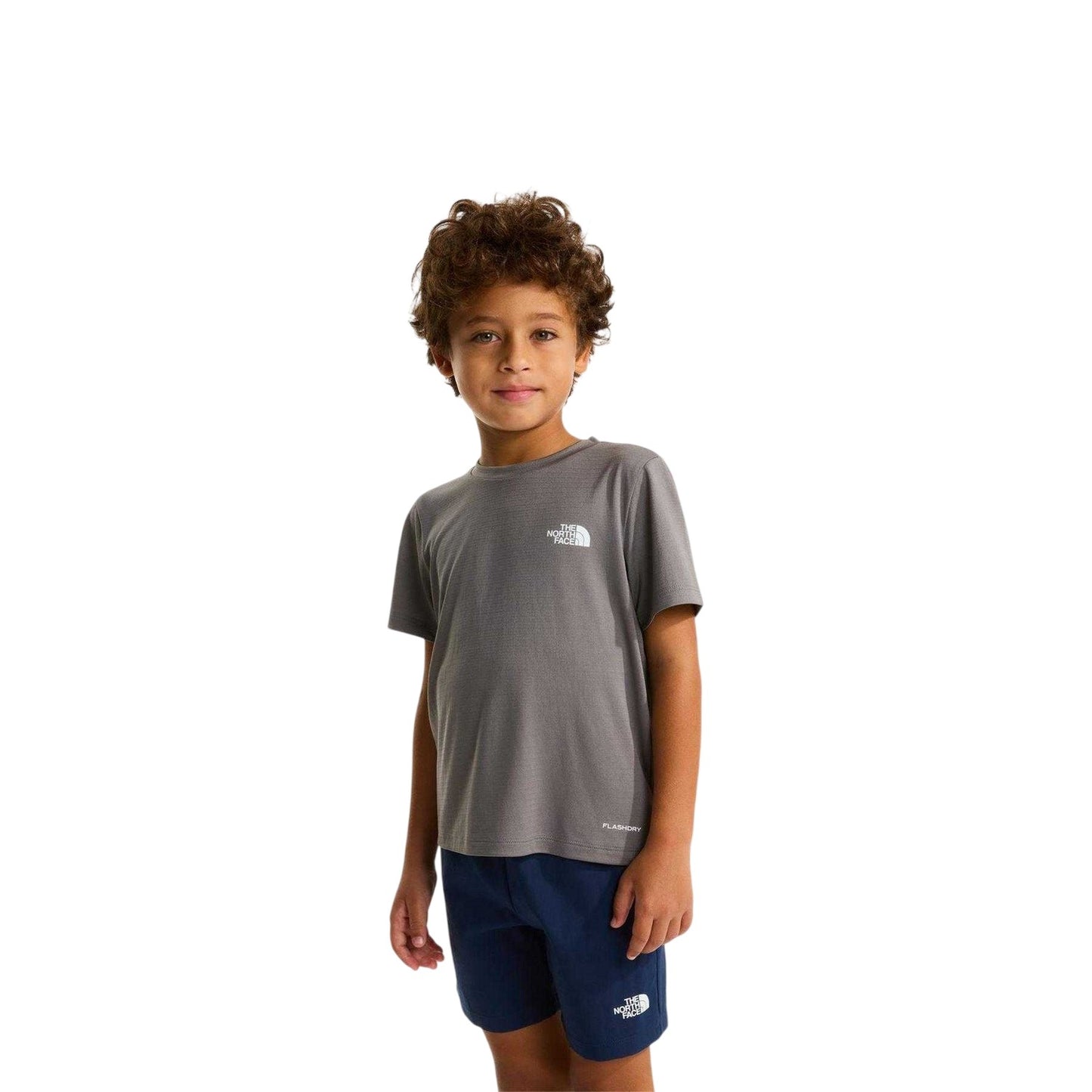 Pearl-Navy - Side - The North Face Childrens-Kids 24-7 Shirt And Shorts Set