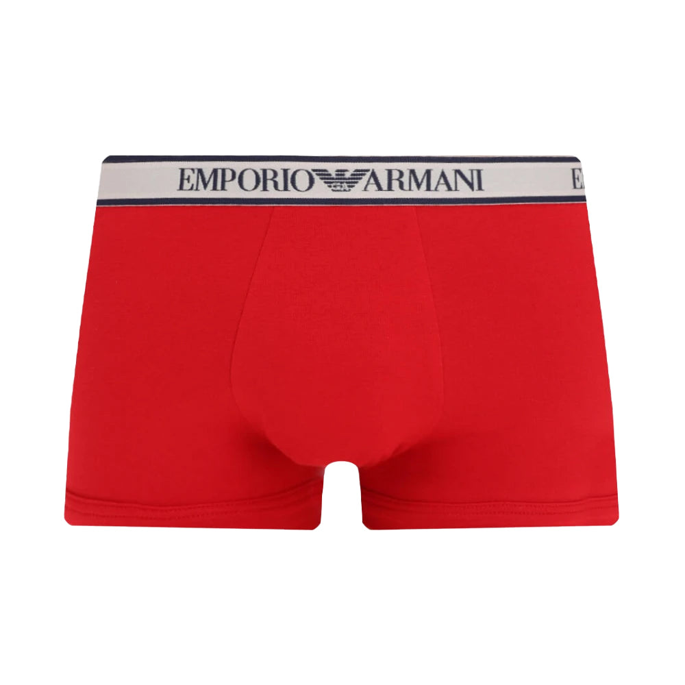 White-Red-Black - Side - Emporio Armani Mens Boxer Shorts (Pack of 3)