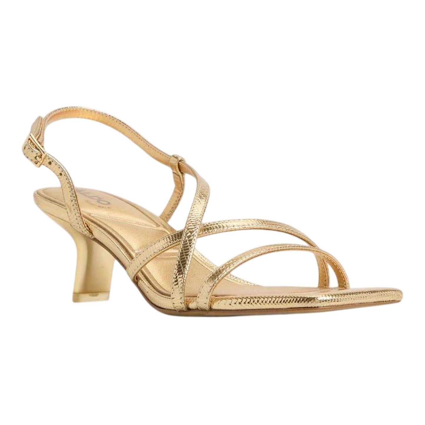 Gold - Lifestyle - Aldo Womens-Ladies Lendacan Strappy Kitten Heel Sandals