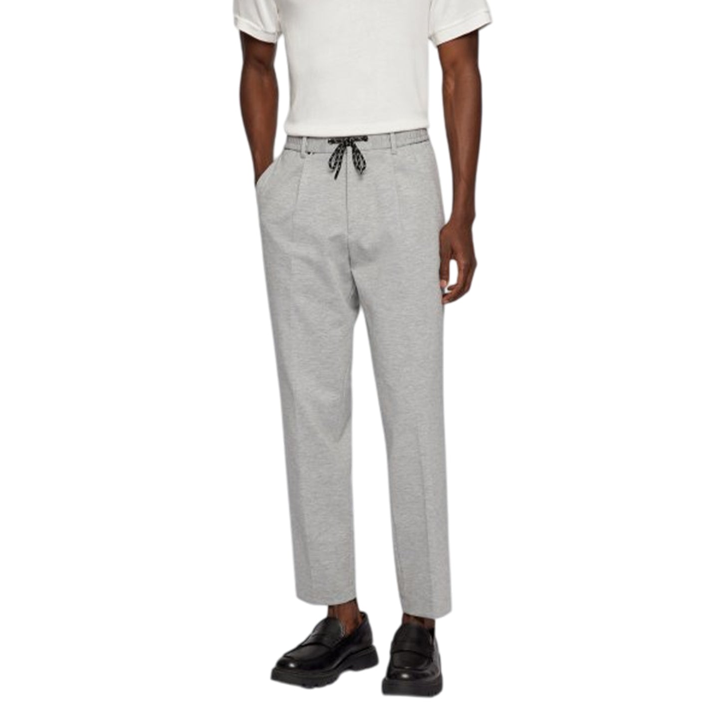 Grey - Side - Hugo Boss Mens C Perin Jogging Bottoms